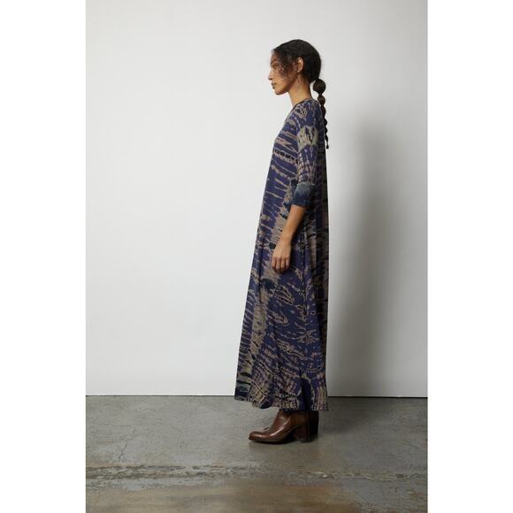 Raquel Allegra Drama Maxi Dress- Navy Storm Sz 0 US Small - Picture 14 of 16